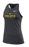 SCFC - Nike Pro All Over Mesh Tank - Dark Grey with Yellow Text