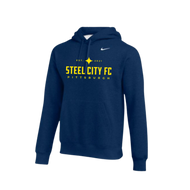 SCFC - Navy Blue Nike Hoodie with SCFC Yellow Text Logo
