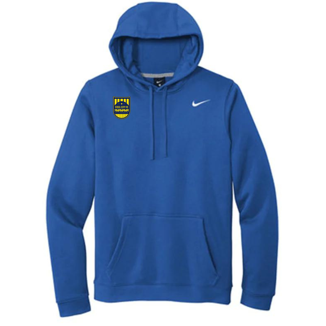 NEW SCFC Royal Blue Nike Hoodie with SCFC Shield Logo Steel City FC Shop