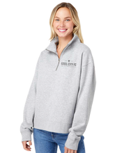 Load image into Gallery viewer, SCFC - Light Grey 1/4 Zip Women&#39;s Fleece - Grey Embroidered Text