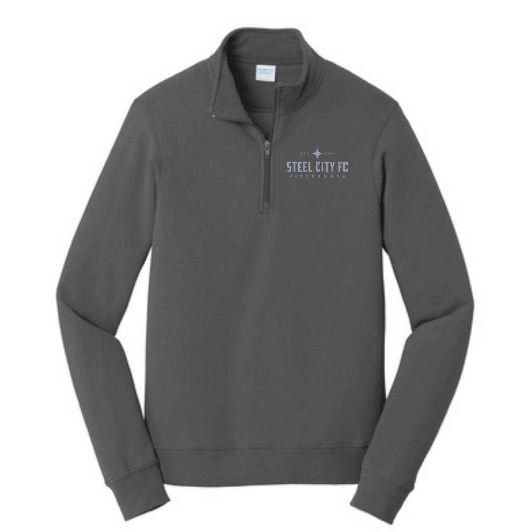 NEW!!! - SCFC - 1/4 Zip Pull over - Dark Grey - Embroidered Text