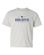 Ash Gray 'SCFC' Text Logo T-Shirt