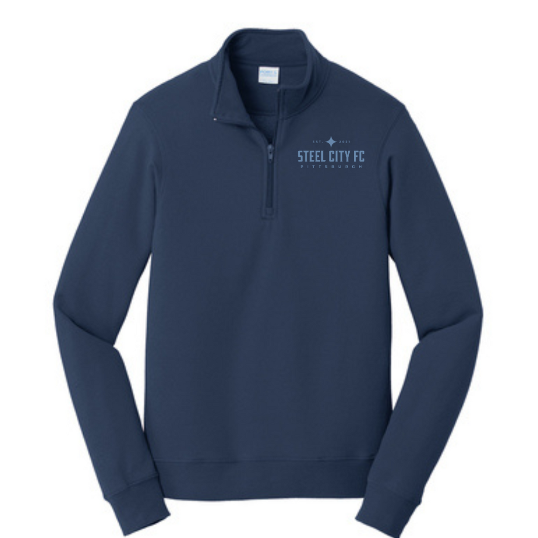NEW!!! - SCFC - 1/4 Zip Pull over - Navy - Embroidered Text
