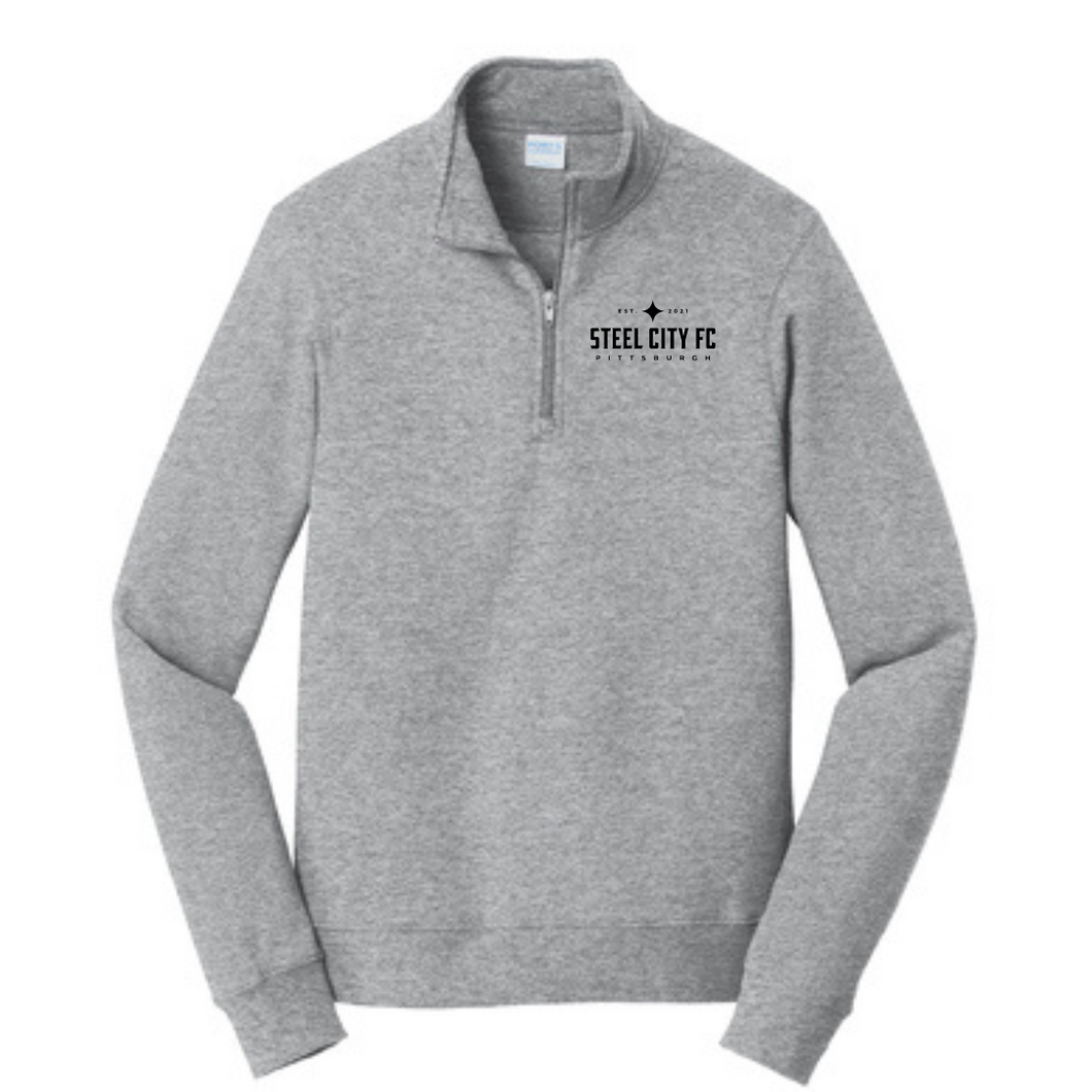 NEW!!! - SCFC - 1/4 Zip Pull over - Light Grey - Embroidered Text