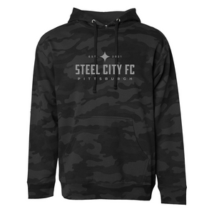 SCFC Camo Hoodie with Grey Text