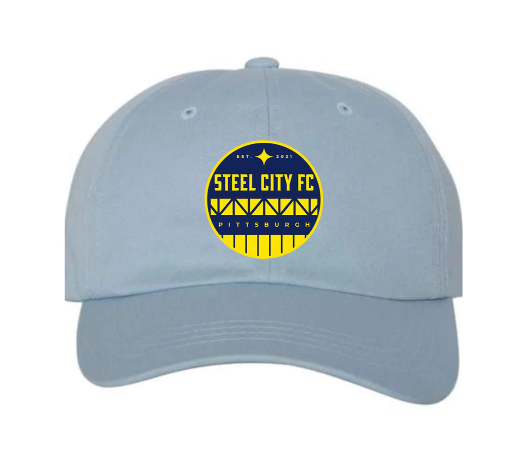 New! SCFC Classic Hat Light Blue - Circle Embroidered Patch Logo by