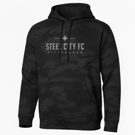 SCFC - Camo Hoodie with Grey Text Logo