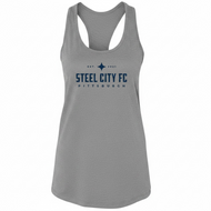 SCFC - Heather Grey Tank with Navy Text Logo
