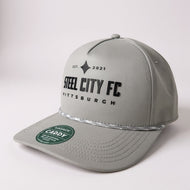 SCFC Grey Caddy hat by Legacy - Silicone raised Steel City FC Logo