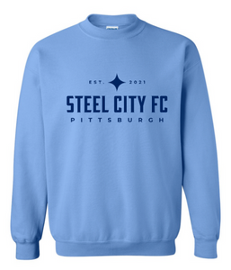 NEW!!! - SCFC - Valor Blue Crewneck Sweatshirt with Navy Text Logo