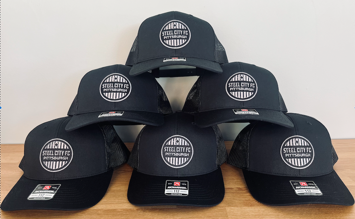 New! SCFC Black Trucker Hat - Circle Embroidered Patch Logo – Steel ...