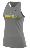 SCFC - Nike Pro All Over Mesh Tank - Mid Grey with Yellow Text