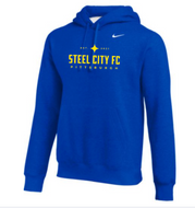 NEW!! SCFC - Royal Blue Nike Hoodie with Yellow SCFC Text Logo