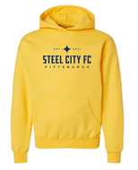 SCFC - Kids Hoodie - Diasy Yellow with Navy SCFC Text Logo
