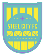 Steel City FC Shield Light Blue and Yellow Pop Art Logo Sticker