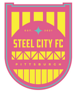 Steel City FC Shield Pink and Yellow Pop Art Logo Sticker