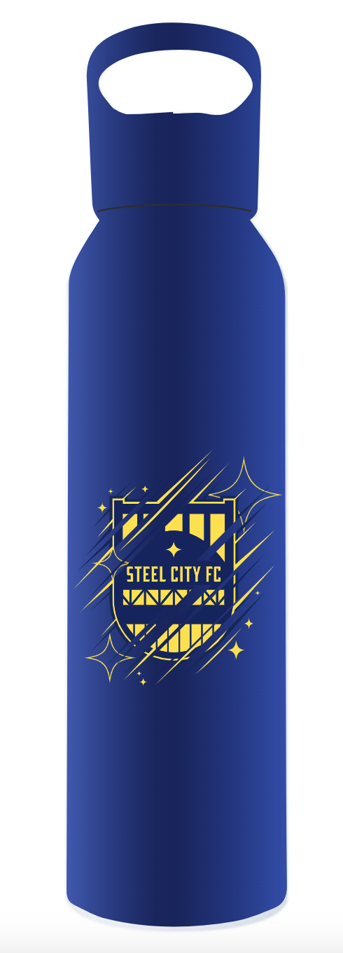 NEW!!!  Steel City FC Starstrike Aluminum 20oz Water Bottle