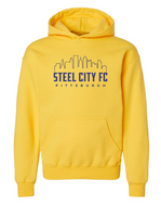 SCFC - Kids Hoodie - Diasy Yellow with Navy SCFC Text Logo