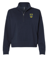 NEW!  SCFC WOMENS CUT 1/4 Zip - Left Chest Shield Logo - Navy