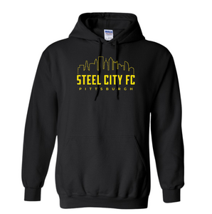 SCFC City Edition - Black Hoodie with Yellow Steel City Skyline