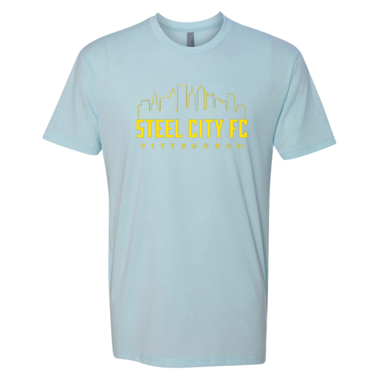 SCFC - City Edition Ice-Blue Tee with Yellow Steel City Skyline