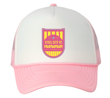 Load image into Gallery viewer, Steel City FC Pop Art Trucker Hat - Single Logo