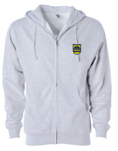 Load image into Gallery viewer, NEW!  SCFC Full Zip Hoodie - Left Chest Shield Logo - Ash Grey