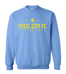 NEW!!! - SCFC - Valor Blue Crewneck Sweatshirt with Yellow Text Logo
